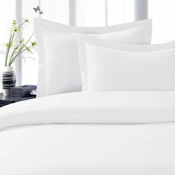 Duvet Covers with 40cm Flap Closure 100% Cotton Percale T300 WHITE ONLY