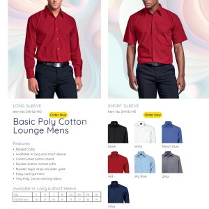 Basic Poly Cotton Lounge Long Sleeve Mens