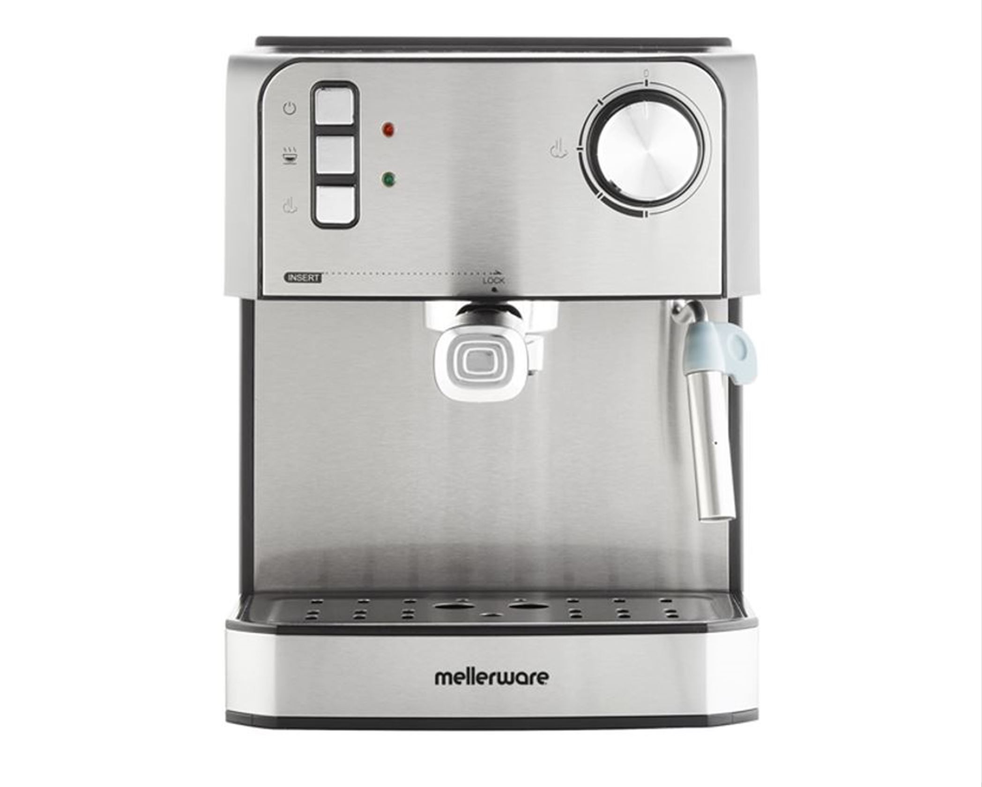 Mellerware Coffee Maker Espresso Stainless Steel Brushed 20Bar 850W "Trieste"