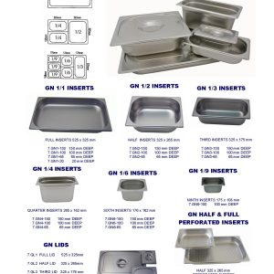 Bain Marie Inserts and Lids