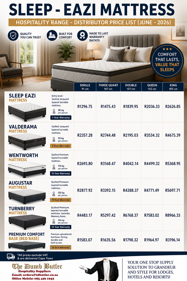 HOSPITALITY RANGE Mattresses Only